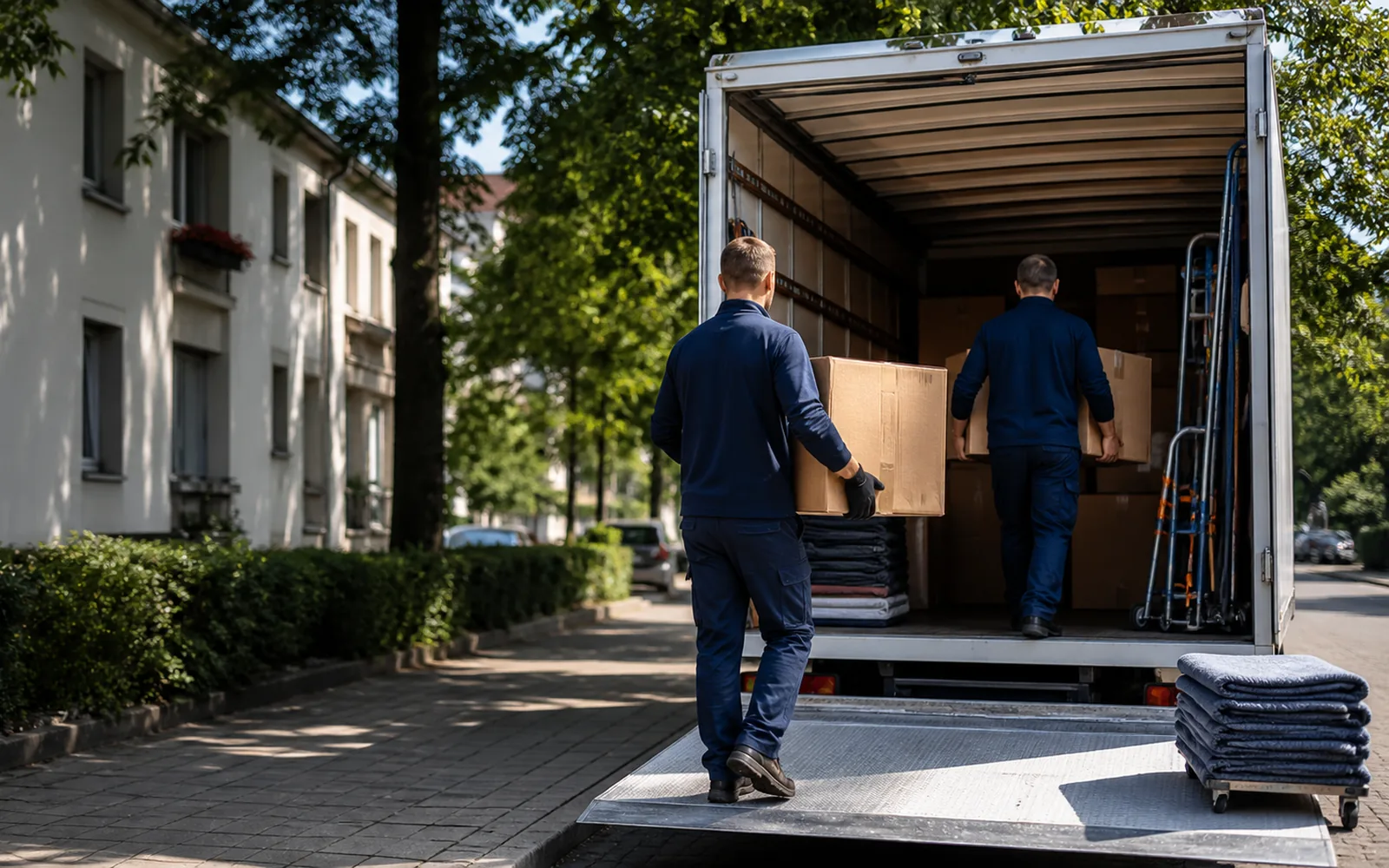 Vorbereiteter Raum für Transporthilfe