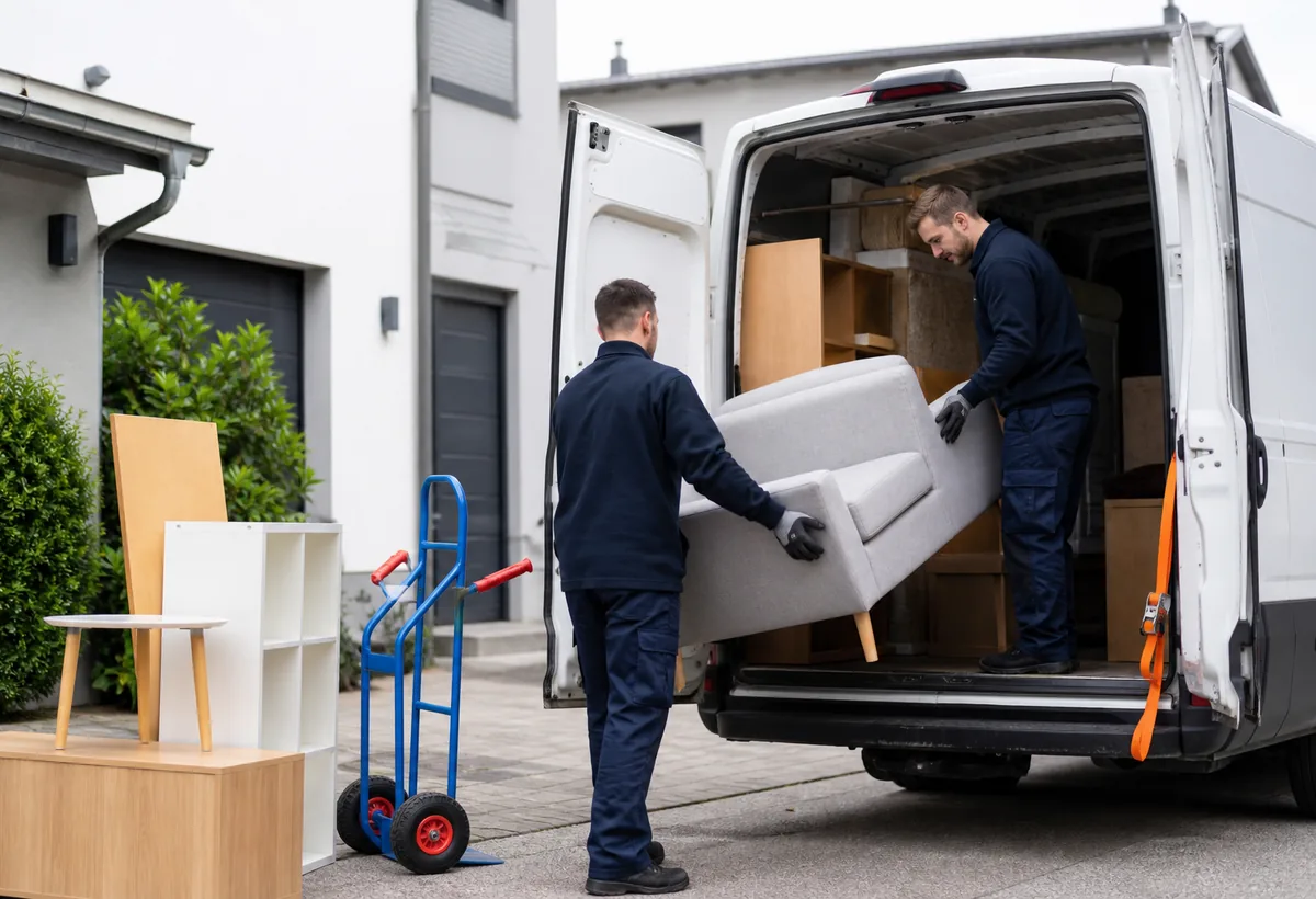 Abtransport von aussortierten Gegenständen